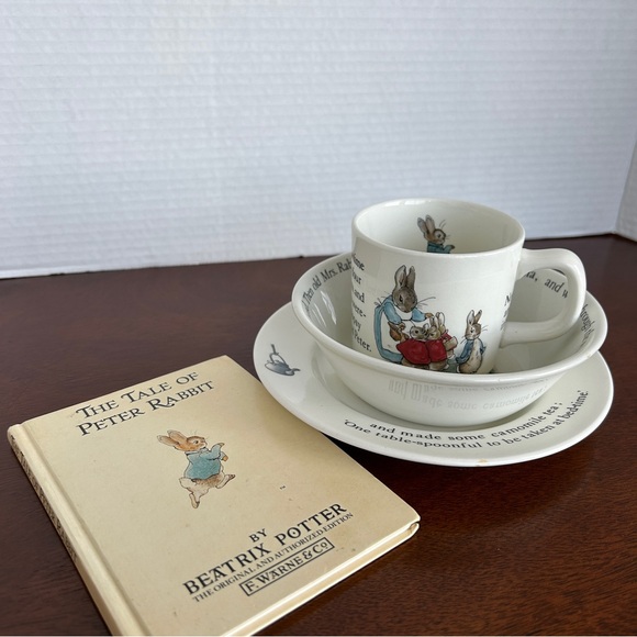 Wedgwood Other - Vintage Wedgwood of Etruria & Barlaston Beatrix Potter Peter Rabbit 3 Piece Set